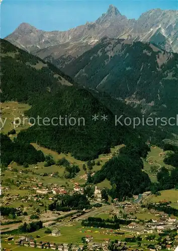AK / Ansichtskarte Tschagguns_Vorarlberg Fliegeraufnahme mit Zimba und Campingplatz Schruns Tschagguns Vorarlberg