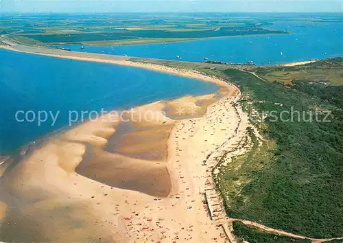 AK / Ansichtskarte Vrouwenpolder Kamperland Noordzeestrand en Veerse Meer Fliegeraufnahme Vrouwenpolder