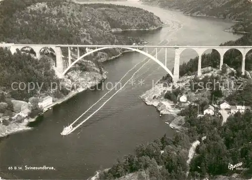 AK / Ansichtskarte Svinesundbrua_Norge Fliegeraufnahme 