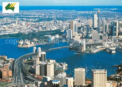 AK / Ansichtskarte Sydney_New_South_Wales Air view Opera Sydney_New_South_Wales