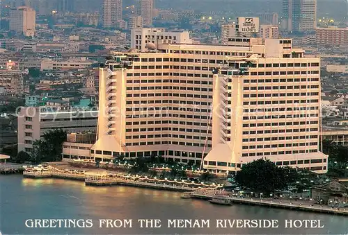 AK / Ansichtskarte Bangkok The Menam Riverside Hotel Air view Bangkok