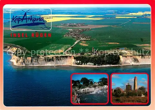 AK / Ansichtskarte Kap_Arkona mit Leuchttuermen und Fischerdoerfchen Vitt Fliegeraufnahme Kap_Arkona