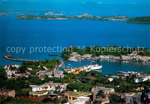 AK / Ansichtskarte Isola_d_Ischia Il Porto Fliegeraufnahme Isola_d_Ischia