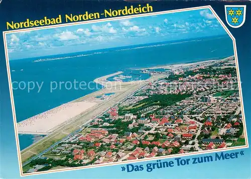AK / Ansichtskarte Norden_Norddeich_Nordseebad Fliegeraufnahme 