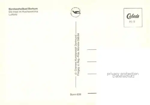 AK / Ansichtskarte Borkum Fliegeraufnahme Borkum