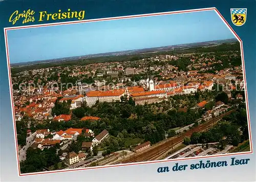AK / Ansichtskarte Freising_Oberbayern Fliegeraufnahme Freising Oberbayern