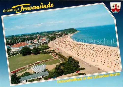 AK / Ansichtskarte Travemuende_Ostseebad Fliegeraufnahme Luebecker Bucht Travemuende_Ostseebad