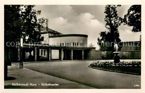 AK / Ansichtskarte Halberstadt Volkstheater Aussenansicht Halberstadt