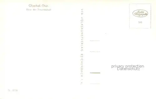 AK / Ansichtskarte Oberhof_Thueringen Haus der Freundschaft Aussenansicht Oberhof Thueringen