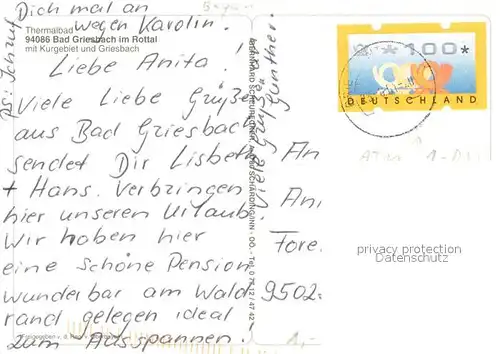 AK / Ansichtskarte Bad_Griesbach_Rottal Fliegeraufnahme Thermalbad Bad_Griesbach_Rottal