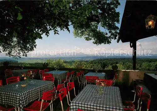 AK / Ansichtskarte Kleinhoehenrain Gasthof zur schoenen Aussicht Terrassenansicht Kleinhoehenrain