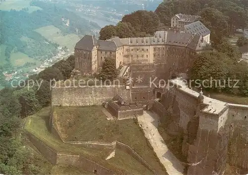 AK / Ansichtskarte Koenigstein_Saechsische_Schweiz Fliegeraufnahme Festung Koenigstein Koenigstein_Saechsische