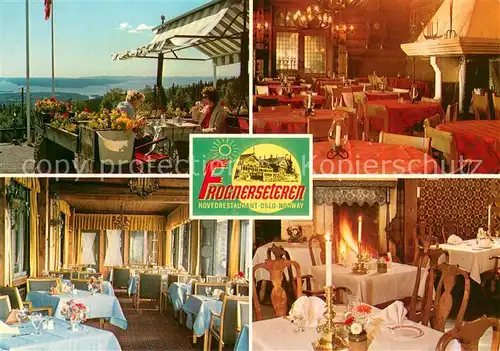 AK / Ansichtskarte Oslo__Norway Frognerseteren Restaurant Terrasse 