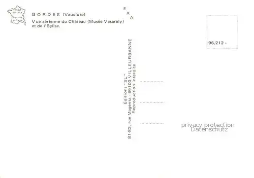 AK / Ansichtskarte Gordes Chateau Eglise vue aerienne Gordes