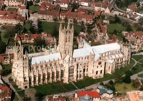 AK / Ansichtskarte Canterbury_Kent Cathedral aerial view 