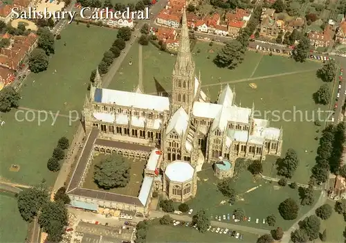 AK / Ansichtskarte Salisbury_Wiltshire Cathedral aerial view 