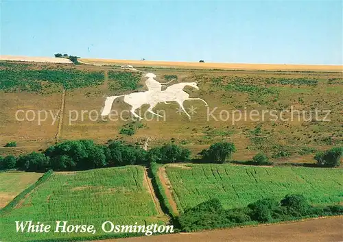 AK / Ansichtskarte Weymouth_Dorset Osmington White Horse hill figure of King George III aerial view 