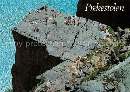 AK / Ansichtskarte Prekestolen_Stavanger Felsplattform Lysefjord 