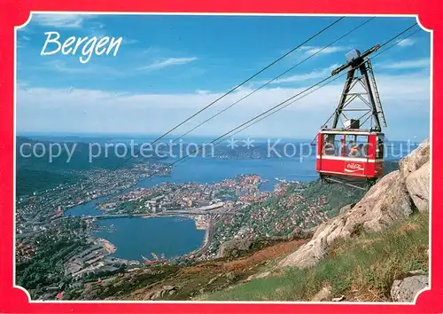AK / Ansichtskarte Bergen_Norwegen Ulriken Mountain Bergbahn Bergen Norwegen