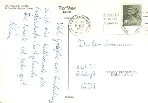 AK / Ansichtskarte Canterbury_Kent Cathedral aerial view History 