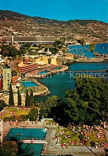 AK / Ansichtskarte Funchal Blick von Osten Swimming Pools Kueste Funchal