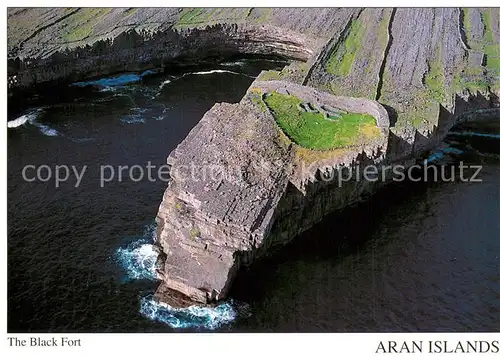 AK / Ansichtskarte Inishmore_Aran_Islands The Black Fort Coast aerial view 