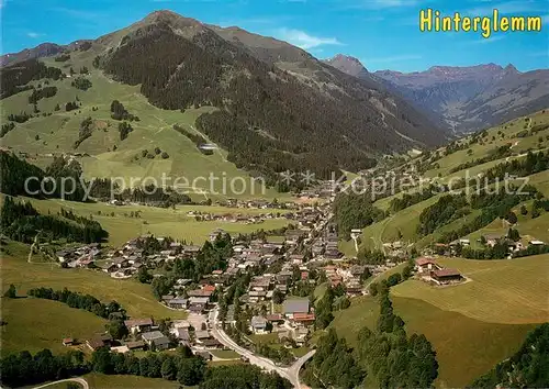 AK / Ansichtskarte Hinterglemm_Saalbach Panorama mit Zwoelferkogel Kitzbueheler Alpen Hinterglemm_Saalbach