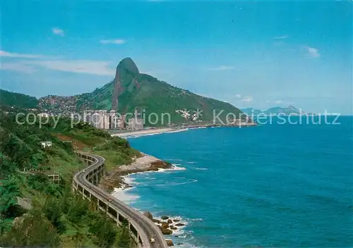 AK / Ansichtskarte Rio_de_Janeiro Highway with Sao Conrados district in the background Rio_de_Janeiro