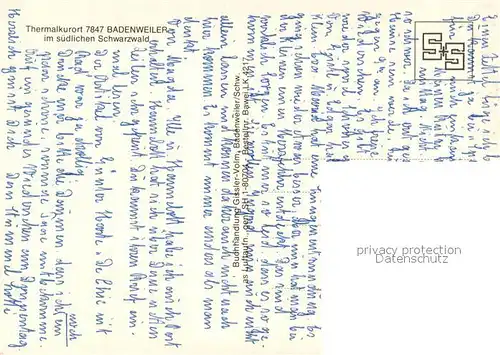 AK / Ansichtskarte Badenweiler Thermalkurort im Schwarzwald Badenweiler