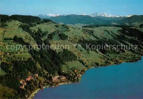 AK / Ansichtskarte Oberaegeri_Ober Aegeri_ZG Kurhaus Laendli aegerisee Alpenpanorama 
