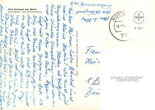 AK / Ansichtskarte Breisach_Rhein Marktplatz und Muensterberg Breisach Rhein
