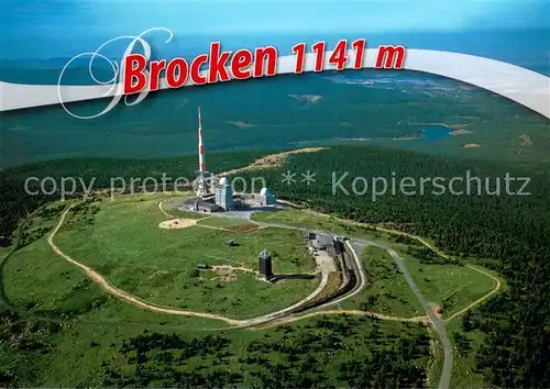 AK / Ansichtskarte Brocken_Harz Fliegeraufnahme Brocken Harz