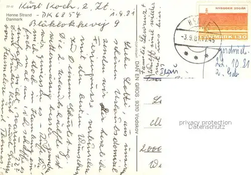 AK / Ansichtskarte Henne_Strand Fliegeraufnahme Henne_Strand