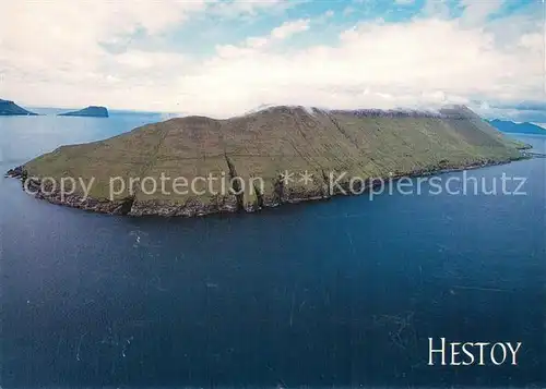 AK / Ansichtskarte Hestoy_Faeroeer_Island Fliegeraufnahme 