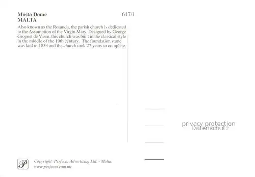 AK / Ansichtskarte Malta__Insel Mosta Dome 