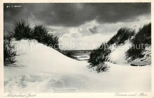 AK / Ansichtskarte Juist_Nordseebad Duenen und Meer Nordseeinsel Juist_Nordseebad