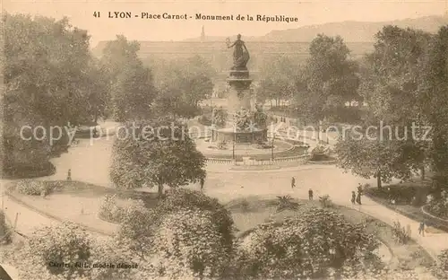 AK / Ansichtskarte Lyon_France Place Carnot Monument de la Republique Lyon France