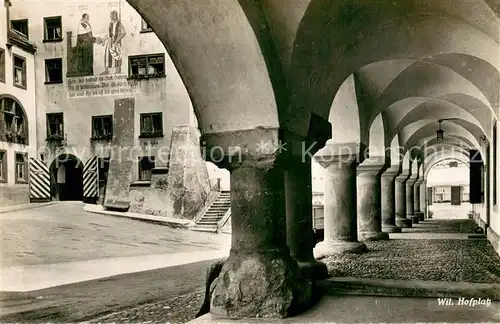 AK / Ansichtskarte Wil_SG Hofplatz Arkaden Wil_SG