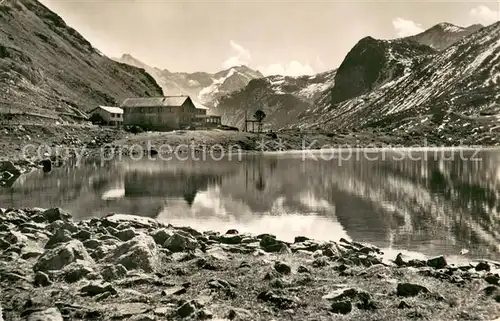 AK / Ansichtskarte Davos_Dorf_GR Flueela Hospiz Bergsee Alpen Davos_Dorf_GR