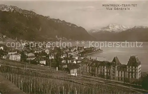 AK / Ansichtskarte Territet_Montreux_VD Panorama Genfersee Alpen 