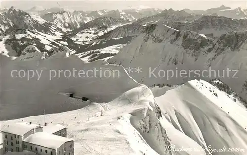 AK / Ansichtskarte Rochers_de_Naye Berghotel Winterpanorama Alpen Rochers_de_Naye