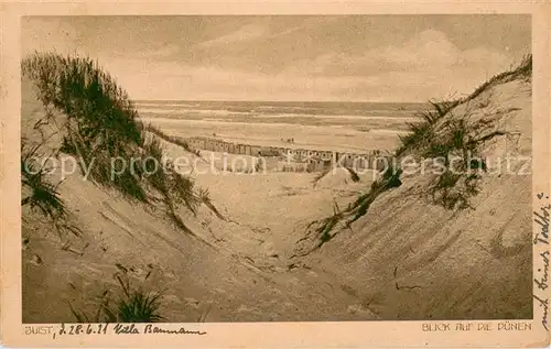 AK / Ansichtskarte Juist_Nordseebad Blick auf die Duenen und Strand Nordseeinsel Juist_Nordseebad