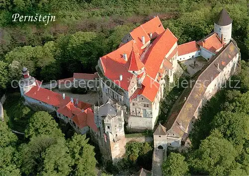 AK / Ansichtskarte Bruenn_Brno Burg Pernstejn Fliegeraufnahme Bruenn_Brno