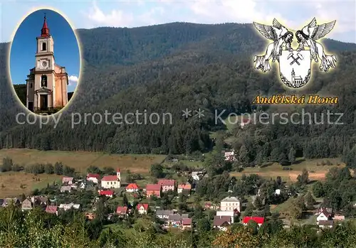 AK / Ansichtskarte Liberec_Reichenberg Andelska Hora Obci dominije kostel Panny Marie Snezke Fliegeraufnahme 