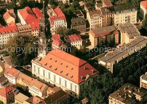 AK / Ansichtskarte Dresden Dreikoenigskirche Fliegeraufnahme Dresden