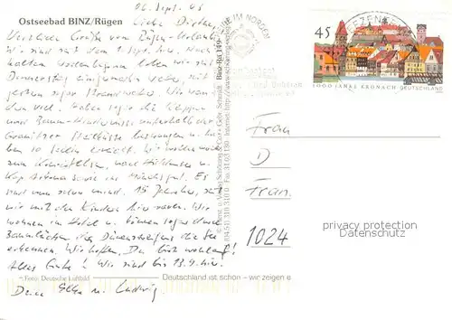 AK / Ansichtskarte Binz_Ruegen Fliegeraufnahme Binz_Ruegen