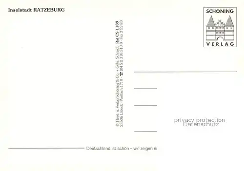 AK / Ansichtskarte Ratzeburg Fliegeraufnahme Ratzeburg
