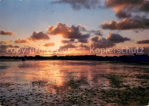 AK / Ansichtskarte Juist_Nordseebad Sonnenuntergang Juist_Nordseebad