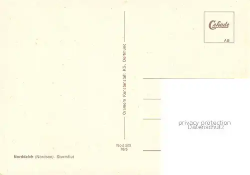 AK / Ansichtskarte Norddeich__Norden_Nordseebad Sturmflut Mole 