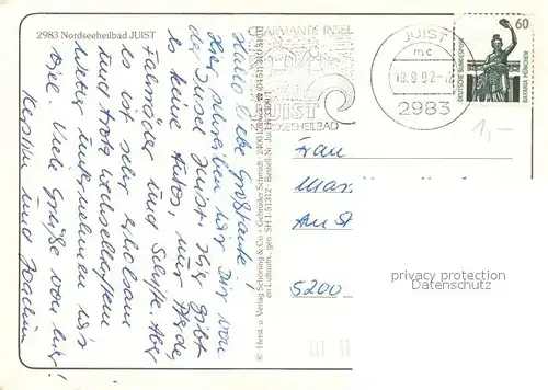 AK / Ansichtskarte Juist_Nordseebad Nordseeinsel Juist_Nordseebad